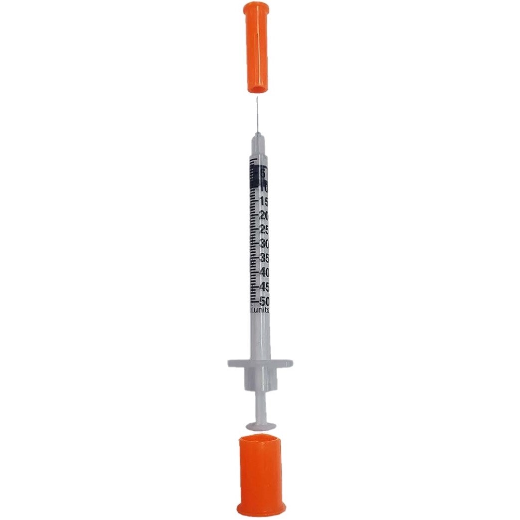 Syringe 1/2cc Insulin with Needle Comfort Point™ 1/2 Inch 29 Gauge NonSafety Regular Wall (100/BX 5BX/CS) by Exel Corporation  ID 26028